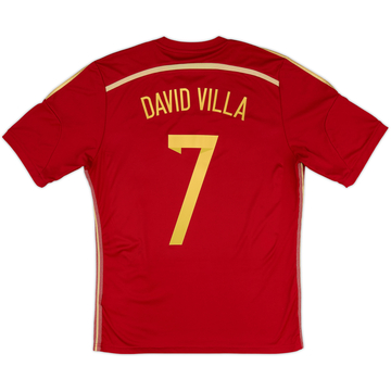 2013-15 Spain Home Shirt David Villa #7 - 8/10 - (S)