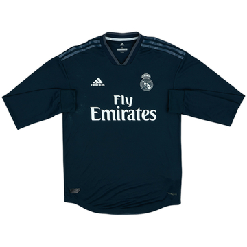 2018-19 Real Madrid Authentic Away L/S Shirt - 6/10 - (M)