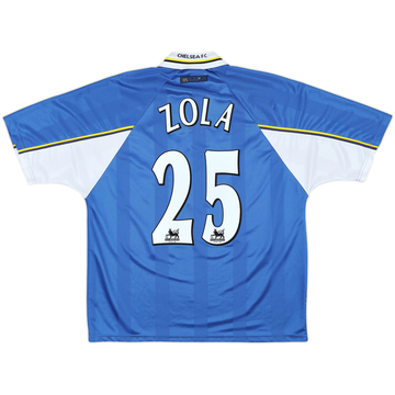 1999-01 Chelsea Home Shirt Zola #25 - 8/10 - (XL)