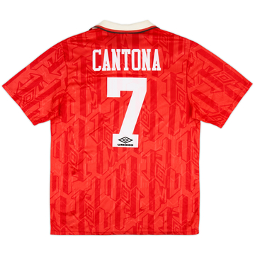 1992-94 Manchester United Home Shirt Cantona #7 - 9/10 - (L)