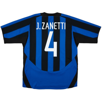 2003-04 Inter Milan Home Shirt J.Zanetti #4 - 8/10 - (L)