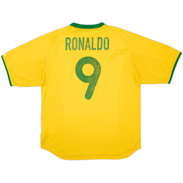 Camiseta de local de Brasil 2000-02 Ronaldo #9 - 5/10 - (XL)