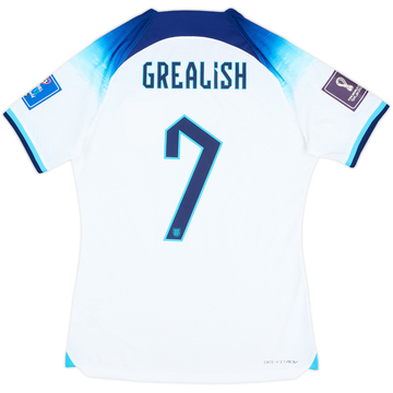 2022-23 England Player Issue World Cup Home Shirt Grealish #7 - 8/10 - (M)