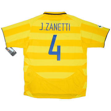 2003-04 Inter Milan Home Shirt J.Zanetti #4 - 8/10 - (XL)