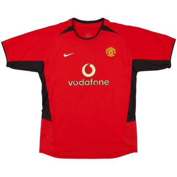2002-04 Manchester United Home Shirt Beckham #7 - 8/10 - (XL.Boys)