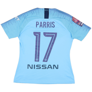 2018-19 Manchester City Women Match Issue Home Shirt Parris #17