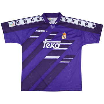 ウェア Real Madrid Away 1994/1996 Uniform REAL MADRID AWAY FOOTBALL SHIRT 1994/96 L/S | Retro Football SS