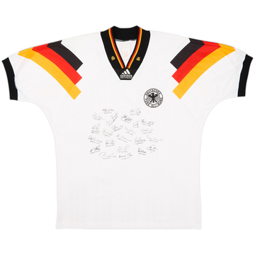 Camiseta de local firmada por la plantilla de Alemania 1992-94 - 8/10 - (L/XL)