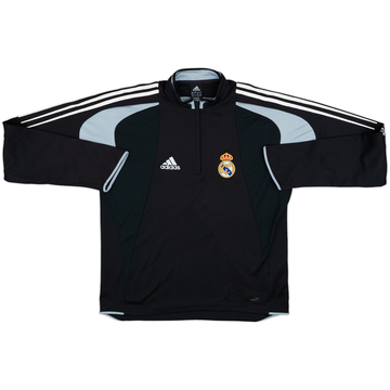 adidas Real Madrid XL 黒 サッカー ジャージ 2004-05 Real Madrid adidas 1/4 Zip Training Top - 8/10 - (L)