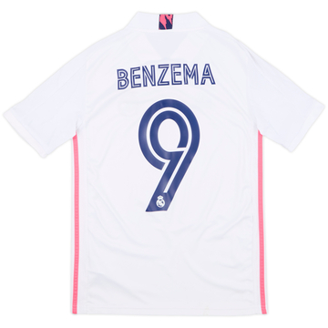 Camiseta de local del Real Madrid 2020-21 Benzema #9 - 7/10 - (XS)