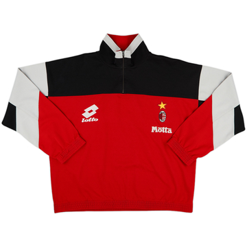 Lotto AC MILAN ゲームシャツ 1993-94 AC Milan Lotto 1/4 Zip Track Jacket - 7/10 - (L)