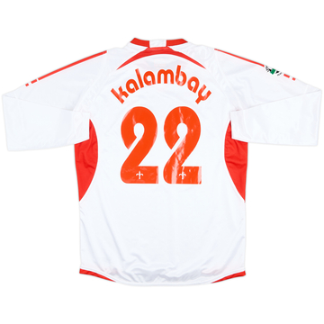 Camiseta de visitante emitida para partido L/S del Triestina 2006-07 Kalambay #22