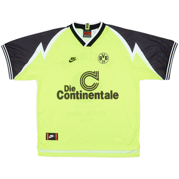 NIKE Borussia Dortmund 1995/96 サッカーシャツ 1995-96 Borussia Dortmund 'Deutscher Meister' Home Shirt - 7/10 - (S)