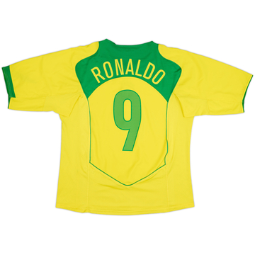 2004-06 Brazil Home Shirt Ronaldo #9 - 6/10 - (XL)