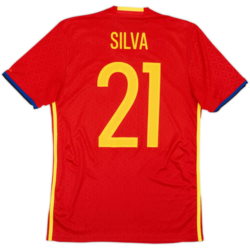 Adidas Spain Silva No.21 Jersey M Size Soccer Football Used