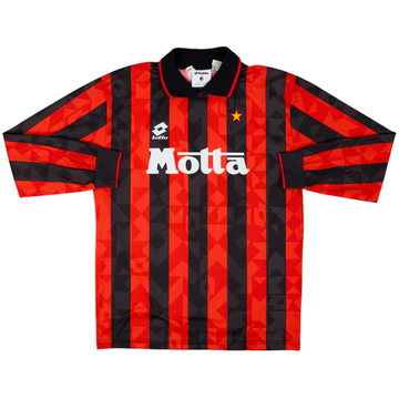 1993-94 AC Milan Player Issue Home L/S Shirt - 9/10 - (XL)