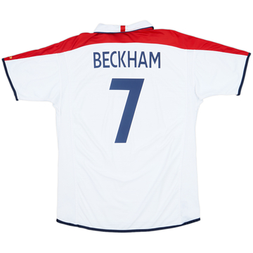 2003-05 England Home Shirt Beckham #7 - 6/10 - (XL)