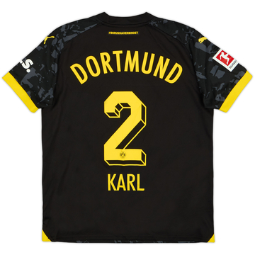 2023-24 Borussia Dortmund Away Shirt Karl #2 - 5/10 - (L.Boys)