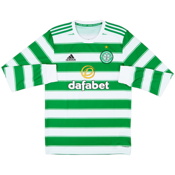 2021-22 Celtic Home L/S Shirt - 10/10 - (S)