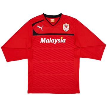 2012-13 Cardiff Home L/S Shirt - 9/10 - (M)