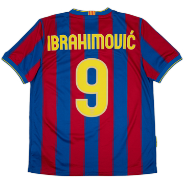 2009-10 Barcelona Home Shirt Ibrahimovic #9 - 7/10 - (S)