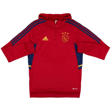 2022-23 Ajax adidas 1/4 Zip Hooded Drill Top - 10/10 - (M)