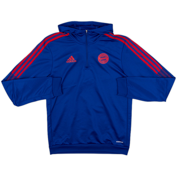 2021-22 Bayern Munich adidas Hooded 1/4 Zip Drill Top - 9/10 - (S)