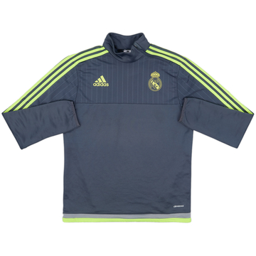2015-16 Real Madrid adidas Top de entrenamiento con cremallera de 1/4 - 8/10 - (S)