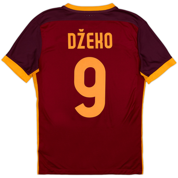 2015-16 Roma Authentic Home Shirt Dzeko #9 (XL)