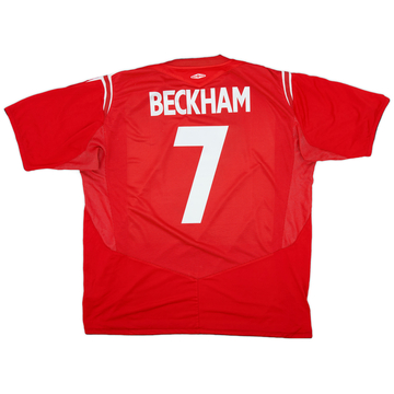 2004-06 England Away Shirt Beckham #7 - 9/10