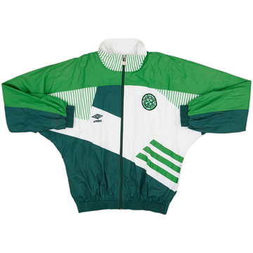 Vintage FC Celtic Football Jacket Soccer Track Top Zip Umbro
