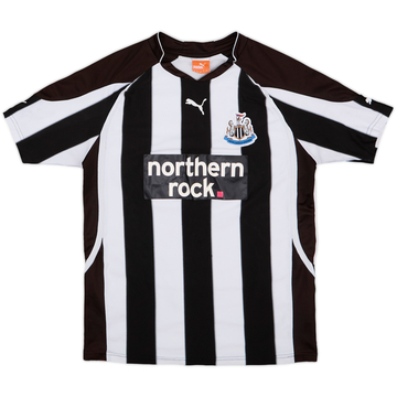 Puma Newcastle United シャツ 黒白 2010 2010-11 Newcastle Home Shirt - 7/10 - (XL.Boys)