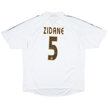 2004-05 Real Madrid Home Shirt Zidane #5 - 6/10 - (M)