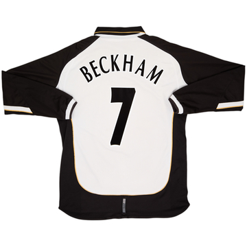 2001-02 Manchester United Centenario Visitante/Tercera Camiseta Manga Larga Beckham #7 - 9/10 - (XL)
