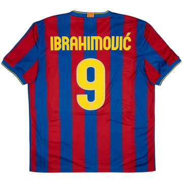 2009-10 Barcelona Home Shirt Ibrahimovic #9 - 10/10 - (S)