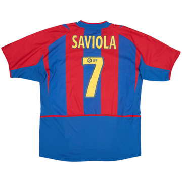2002-03 Barcelona Away Shirt Saviola #7 - 7/10 - (M)