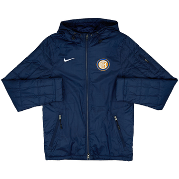 レア NIKE Inter Milan PADDED JACKET XL 2001-02 Inter Milan Nike Padded Hooded Bench Coat - 6/10 - (XL)