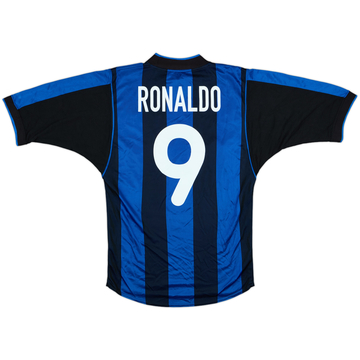 2000-01 Inter Milan Home L/S Shirt Ronaldo #9 - 5/10 - (M)