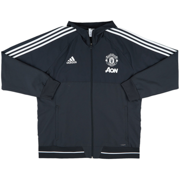 2017-18 Manchester United adidas Chaqueta de chándal con capucha - 10/10 - (XL)