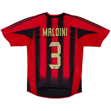 2004-05 AC Milan Home Shirt Maldini #3 - 7/10 - (L)