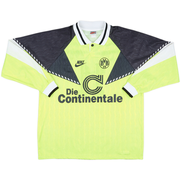 1990-91 Borussia Dortmund Home L/S Shirt #9 - 6/10 - (L)
