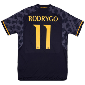 2023-24 Real Madrid Authentic Third Shirt Rodrygo #11 (XS)