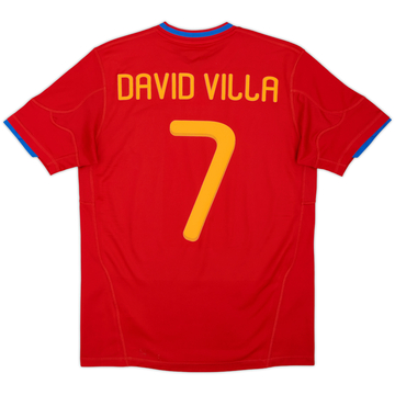 Camiseta de local de España 2009-10 David Villa #7 - 9/10 - (XL.Niños)