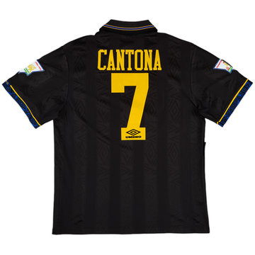 【93/95 Awayモデル】E・カントナ ＃７ マンチェスターユナイテッド 1993-95 Manchester United Away Shirt Cantona #7 - 7/10 - (L