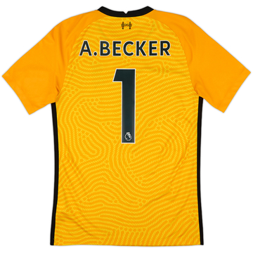 2020-21 Liverpool GK S/S Shirt A.Becker #1 - 9/10 - (M)