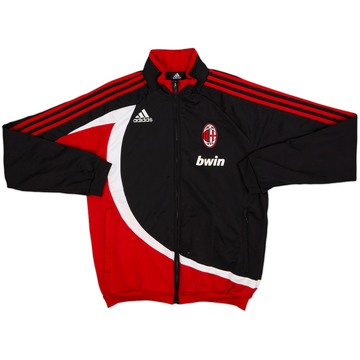 2008-09 AC Milan adidas Hooded 1/4 Zip Track Jacket - 8/10