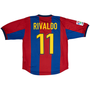 1998-00 Barcelona Camiseta de local Rivaldo #11 - 8/10 - (M)