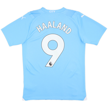 2023-24 Manchester City Home Shirt Haaland #9 - 8/10 - (S)