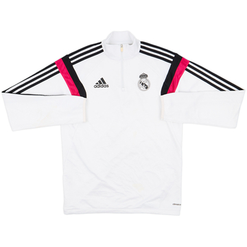 2014-15 Real Madrid adidas Top de entrenamiento con cremallera de 1/4 - 5/10 - (S)