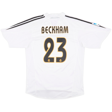 2004-05 Real Madrid Home Shirt Beckham #23 - 8/10 - (M)